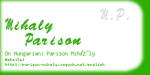 mihaly parison business card